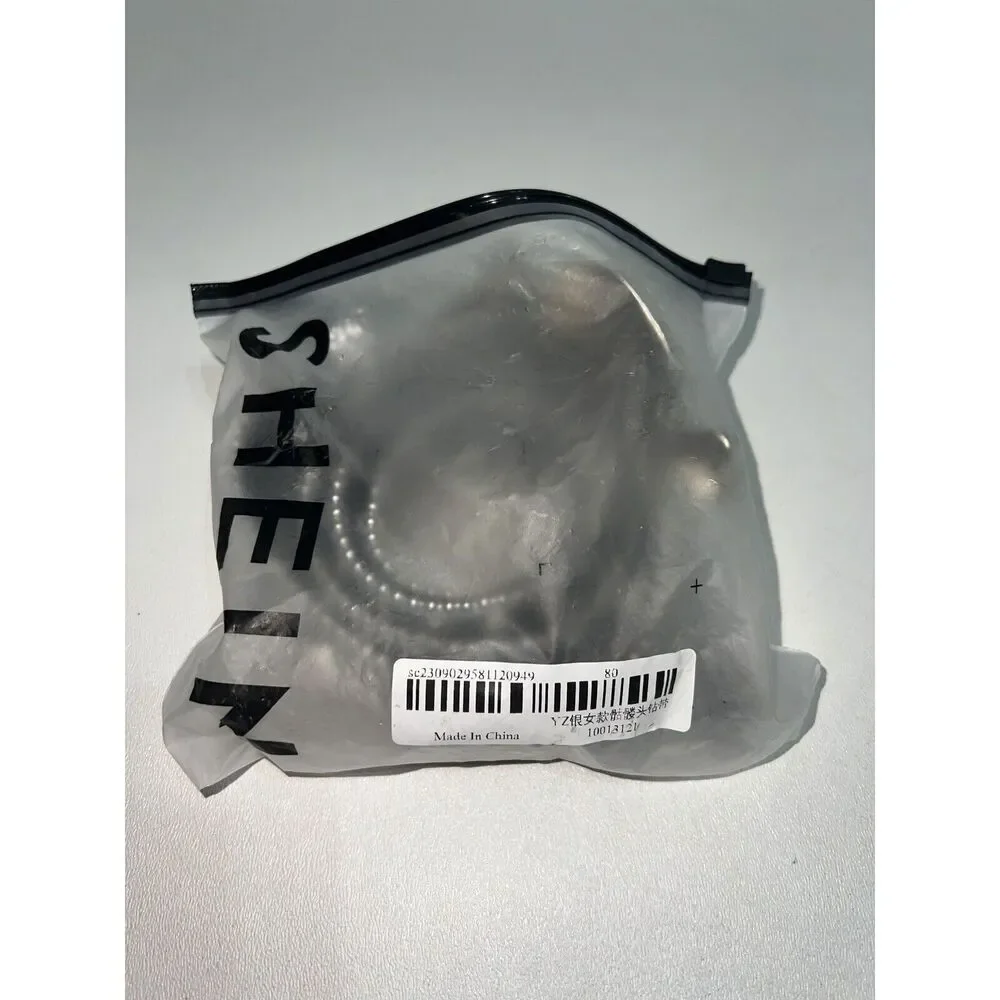 NEW! Shein Rhinestone Skull Buckle Belt Size 80 Silver Sparkle Color - Picture 5 of 6